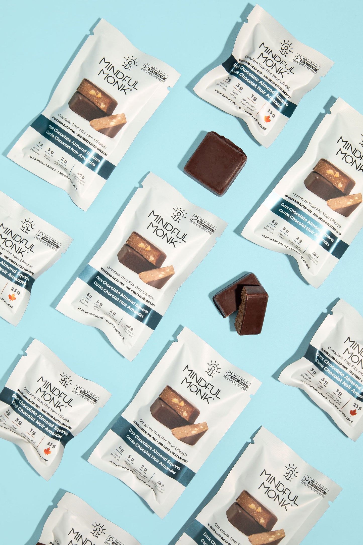 Dark Chocolate Almond - Double Squares