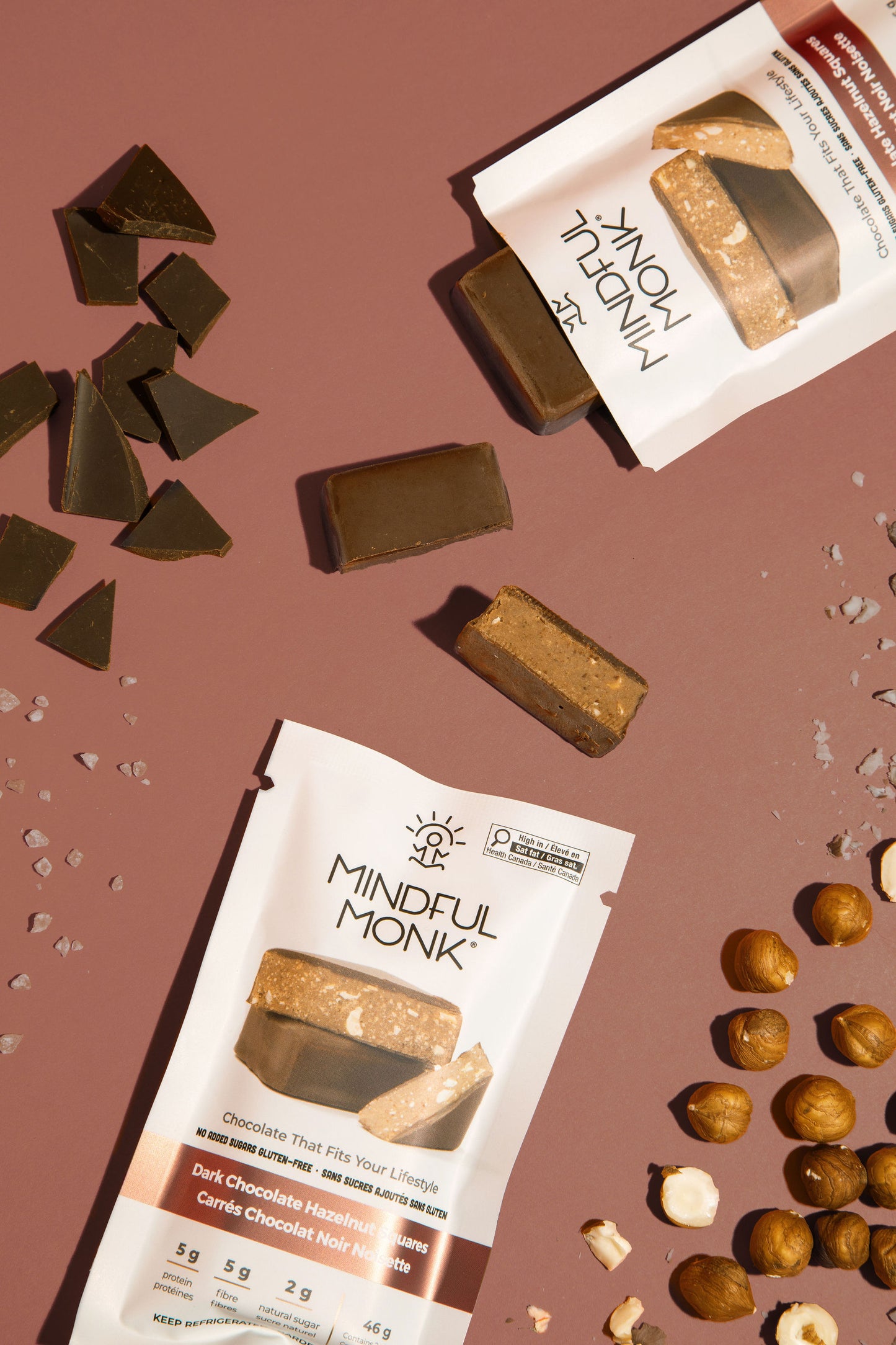Dark Chocolate Hazelnut - Double Squares