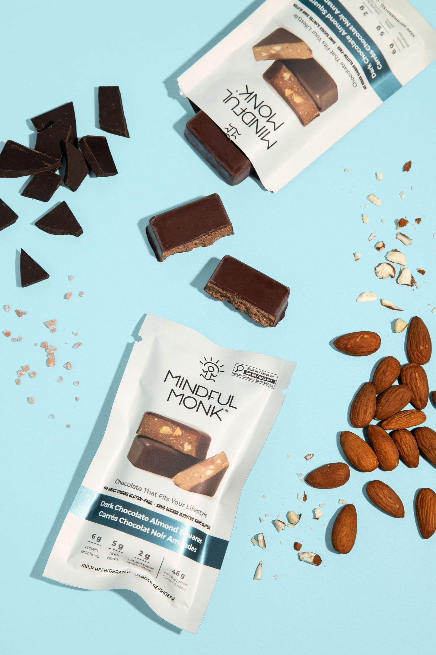 Dark Chocolate Almond - Double Squares