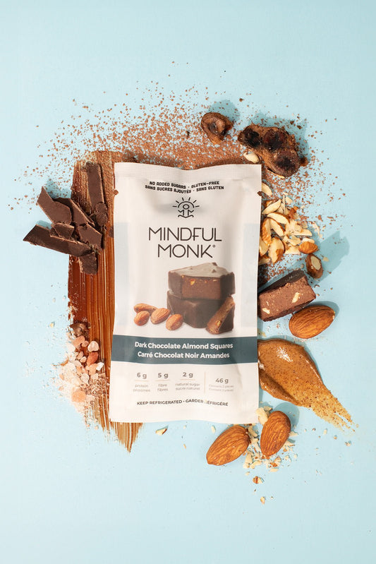 Dark Chocolate Almond Squares - Mindful Monk